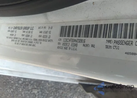 2010 Chrysler Sebring Touring из США, поврежденный, VIN 1C3CC4FB3AN232816